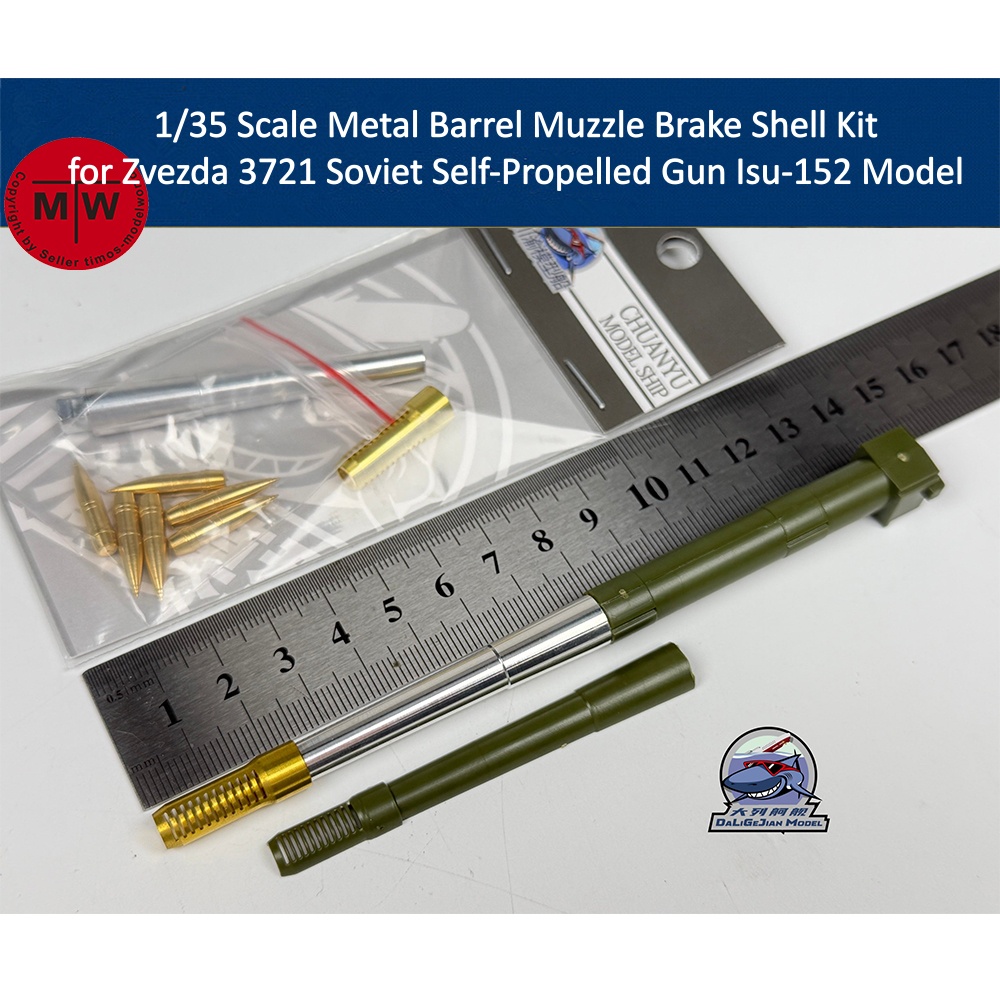 Model Kit Zvezda - Kit Cangkang Rem Muzzle Barrel Logam