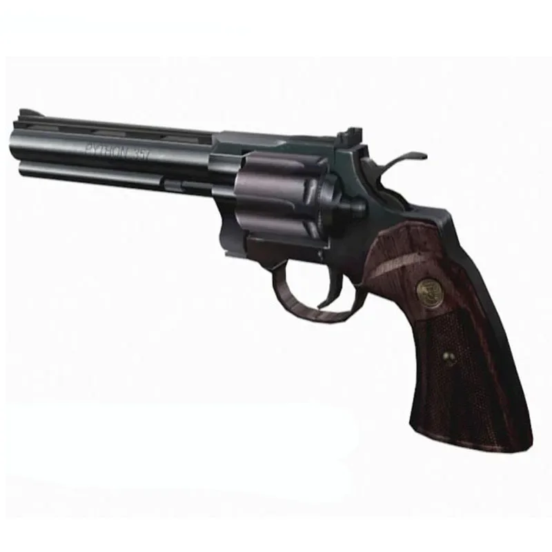 Model Kit Revolver - 1:1 Model Kertas 3D Revolver Python,