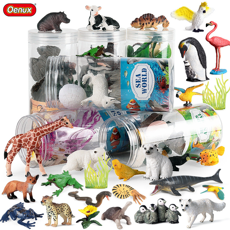 Model Kit Dinosaur - Oenux miniatur hewan Set liar palife