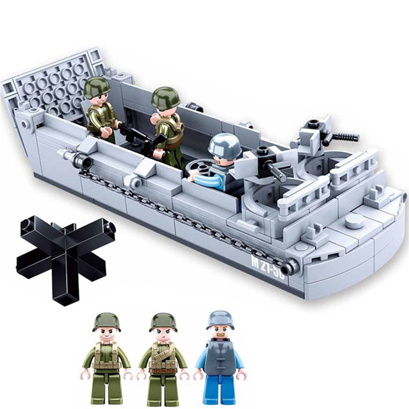 Model Kit Battleship - Sluban WW2 US militer Higgins pendaratan