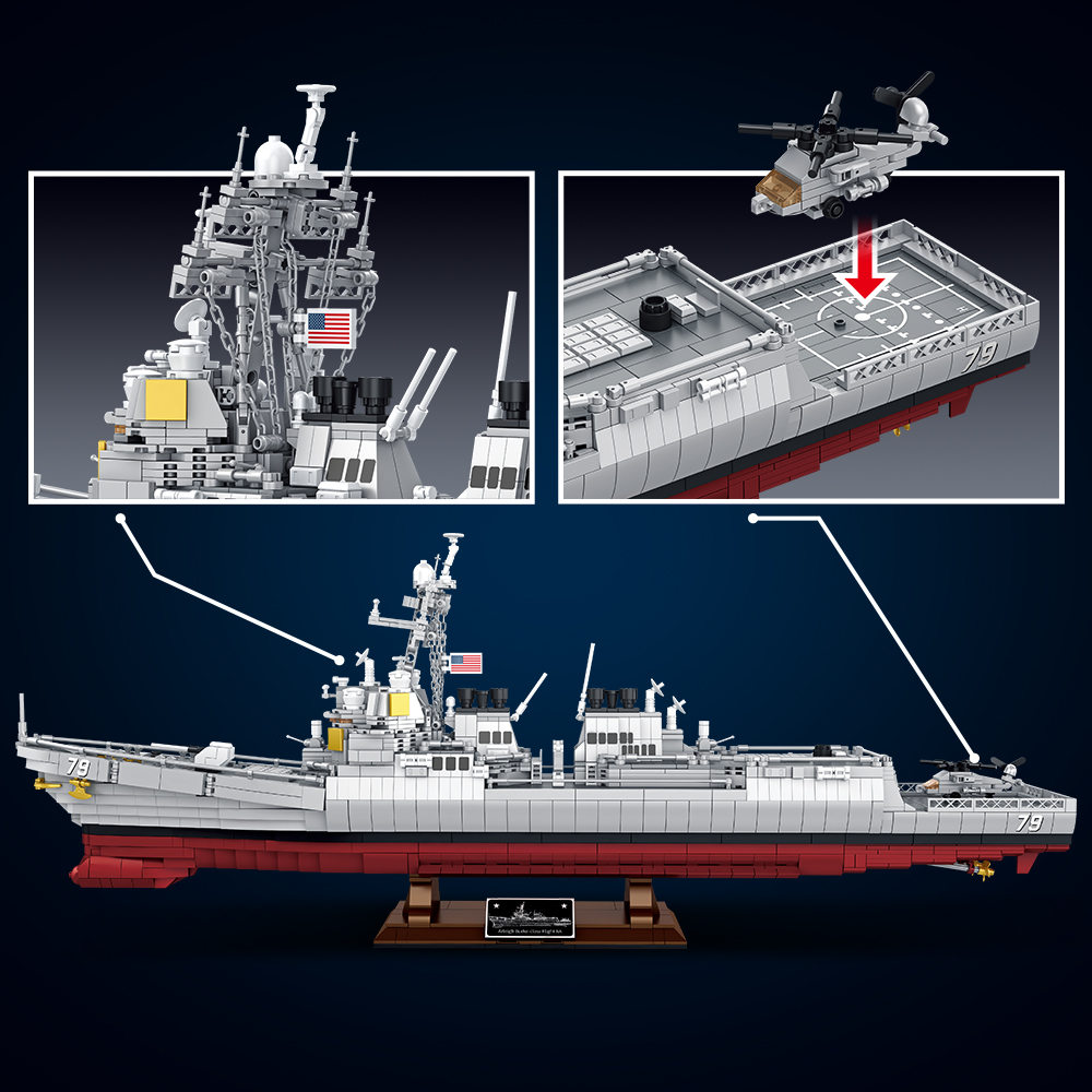 Set Blok Bangunan Kapal Perang - Model Kit Battleship ulasan dan harga
