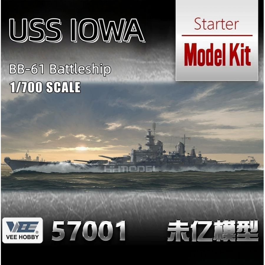 V57001 VEE HOBBY 1/700 IOWA 19 - Model Kit Battleship ulasan dan harga