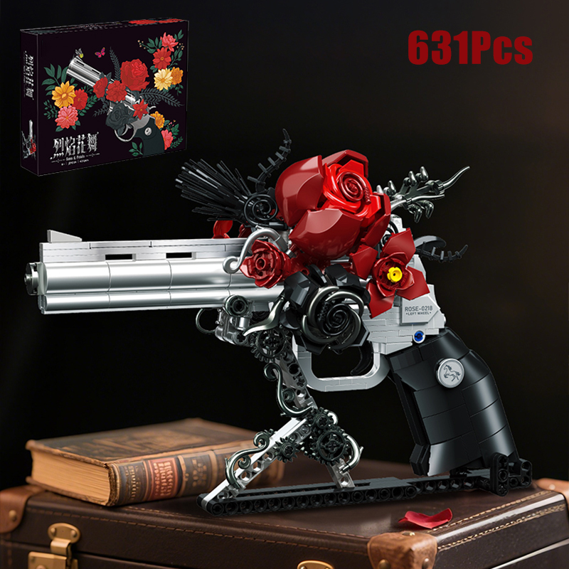 Blok Bangunan Pistol Mawar - K - Model Kit Revolver ulasan dan harga