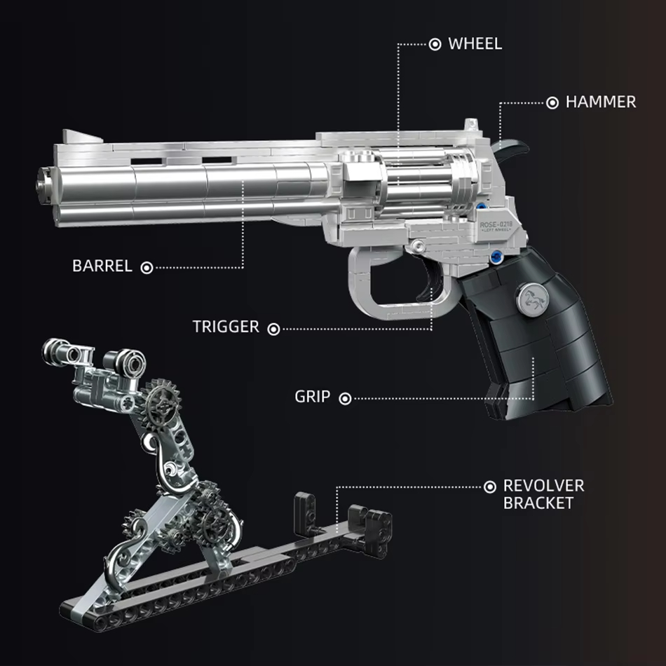 TERSEDIA Blok Bangunan Pistol  - Model Kit Revolver ulasan dan harga