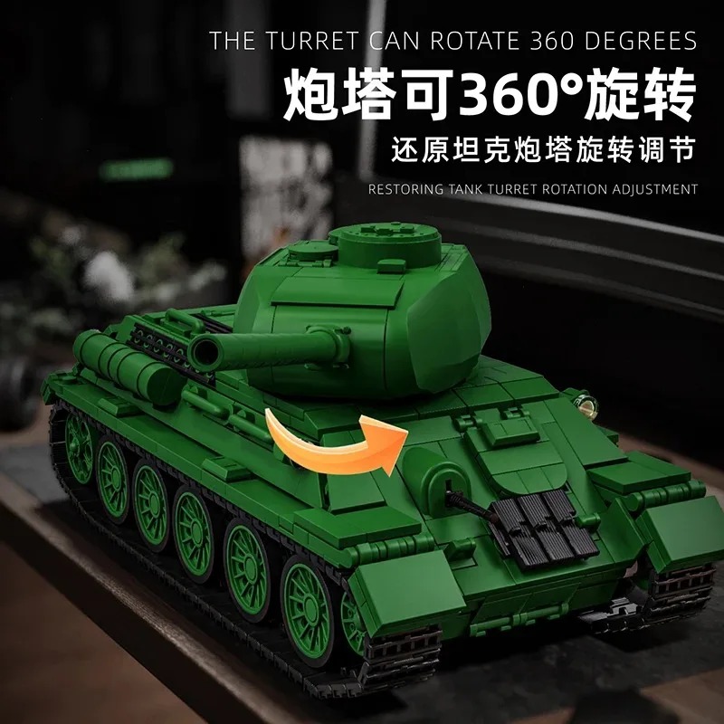 Kit Model Tank T34-85 1263PCS  - Model Kit Quick ulasan dan harga